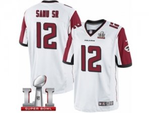 Mens Nike Atlanta Falcons #12 Mohamed Sanu Limited White Super Bowl LI 51 NFL Jersey