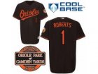 mlb Baltimore Orioles #1 Brian Roberts Black Cool Base[20th Anniversary Patch]