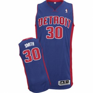 Mens Adidas Detroit Pistons #30 Joe Smith Authentic Royal Blue Road NBA Jersey