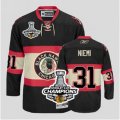 nhl jerseys chicago blackhawks #31 niemi black third edition[2013 Stanley cup champions]