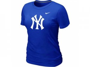 WomenMLB New York Yankees Heathered Blue Nike Blended T-Shirt