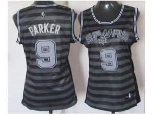 women nba san antonio spurs #9 tony parker grey[black strip]