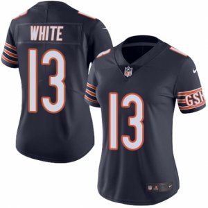 Women\'s Nike Chicago Bears #13 Kevin White Limited Navy Blue Rush NFL Jersey