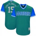 Mariners #15 Kyle Seager Coreys Brother Majestic Aqua 2017 Players Weekend Jersey