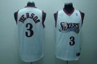 nba fans philadelphia 76ers #3 iverson swingman white