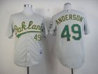 mlb jerseys oakland athletics #49 anderson grey