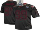 2013 Super Bowl XLVII NEW San Francisco 49ers #99 Aldon Smith Lights Out Black With Hall of Fame 50th Patch (Elite)