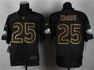 Nike Philadelphia Eagles #25 McCoy black jerseys[Elite gold lettering fashion]