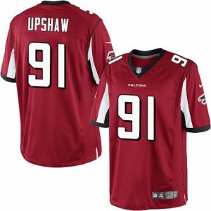 Mens Nike Atlanta Falcons #91 Courtney Upshaw Limited Red Team Color NFL Jersey