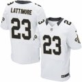 Mens Nike New Orleans Saints #23 Marshon Lattimore White Vapor Untouchable Elite Player NFL Jersey
