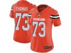 Women Nike Cleveland Browns #73 Joe Thomas Vapor Untouchable Limited Orange Alternate NFL Jersey
