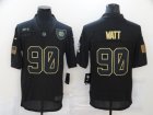 Nike Steelers #90 T.J. Watt Black 2020 Salute To Service Limited Jersey