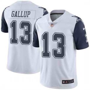 Nike Cowboys #13 Michael Gallup White Color Rush Limited Jersey