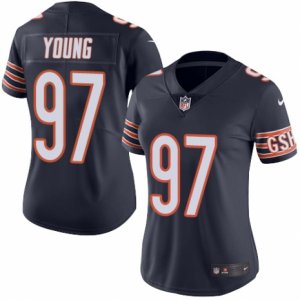 Women\'s Nike Chicago Bears #97 Willie Young Limited Navy Blue Rush NFL Jersey