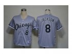 mlb jerseys chicago white sox #8 jackson grey