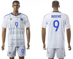 Bosnia Herzegovina #9 Ibisevic Away Soccer Country Jersey