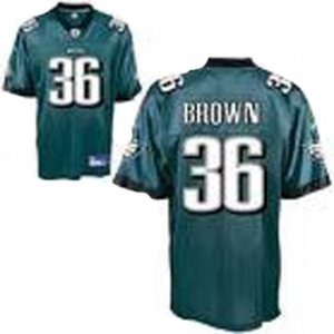 nfl Philadelphia Eagles #36 Brown green(Brown)