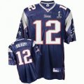 Youth New England Patriots #12 Brady 2012 Super Bowl XLVI blue