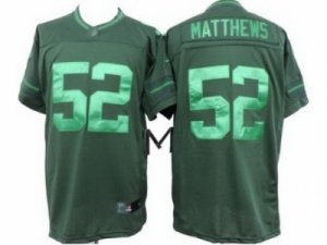 Nike Green Bay Packers #52 Clay Matthews Green Jerseys(Drenched Limited)