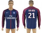 2017-18 Paris Saint-Germain 21 BEN ARFA Home Long Sleeve Thailand Soccer Jersey