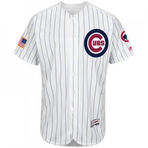 Mens Chicago Cubs Blank White Stitched 2016 Fashion Stars & Stripes Flex Base Baseball Jersey