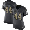 Womens Nike Carolina Panthers #44 J.J. Jansen Limited Black 2016 Salute to Service NFL Jersey