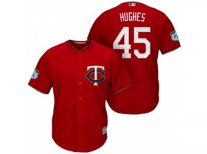 Mens Minnesota Twins #45 Phil Hughes 2017 Spring Training Cool Base Stitched MLB Jersey