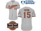 mlb Baltimore Orioles #15 Craig Tatum grey Cool Base[20th Anniversary Patch]