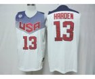 2014 FIBA Basketball World Cup USA jerseys #13 hrrden white