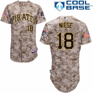 Men\'s Majestic Pittsburgh Pirates #18 Jon Niese Replica Camo Alternate Cool Base MLB Jersey