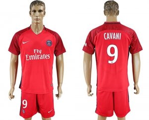 Paris Saint-Germain #9 Cavani Red Soccer Club Jersey