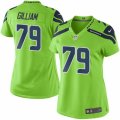 Women's Nike Seattle Seahawks #79 Garry Gilliam Limited Green Rush NFL Jersey