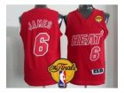 nba miami heat #6 james full red[2013 finals]