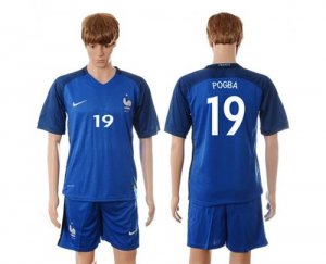 France #19 Pogba Blue Soccer Country Jersey