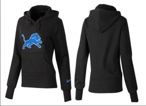 Women Detroit Lions Logo Pullover Hoodie-043