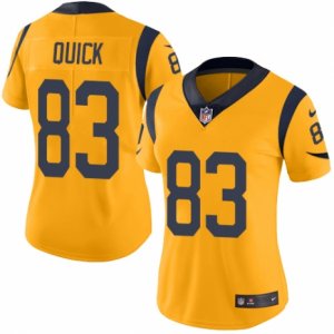 Women\'s Nike Los Angeles Rams #83 Brian Quick Limited Gold Rush NFL Jersey