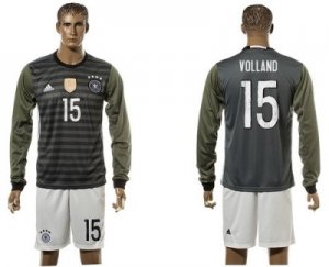 Germany #15 Volland Away Long Sleeves Soccer Country Jersey