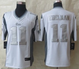 Nike New England Patriots #11 Edelman Platinum White Jerseysï¼ˆGameï¼‰