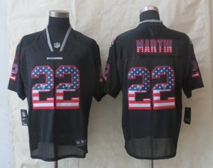 Nike Tampa Bay Buccaneers #22 Martin Black Jerseys(Elite USA Flag Fashion)