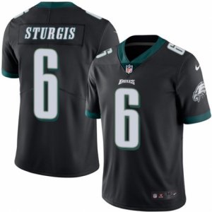 Mens Nike Philadelphia Eagles #6 Caleb Sturgis Limited Black Rush NFL Jersey