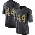 Mens Nike Carolina Panthers #44 J.J. Jansen Limited Black 2016 Salute to Service NFL Jersey