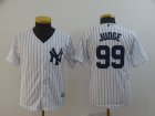 Yankees #99 Aaron Judge White Youth Cool Base Jersey