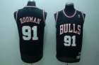 nba fans bulls #91 rodman swingman black