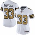 Women's Nike New Orleans Saints #33 Jamarca Sanford Limited White Rush NFL Jersey