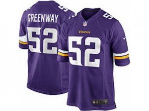 Nike NFL Minnesota Vikings #52 Chad Greenway Purple Jerseys(Game)