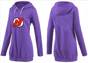 NHL Women New Jersey Devils Logo Pullover Hoodie 10