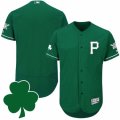 Men Pittsburgh Pirates St. Patricks Day Blank Green Celtic Flexbase Authentic Collection Jersey
