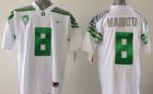 NCAA Oregon Ducks #8 Mariota white jersey