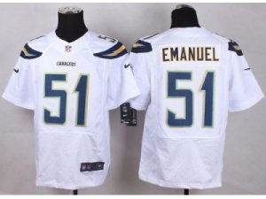 Nike San Diego Chrgers #51 Kyle Emanuel White Men Stitched Jerseys(Elite)