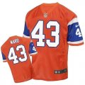 Nike Denver Broncos #43 T.J. Ward Orange Throwback Men Stitched NFL Elite Jersey